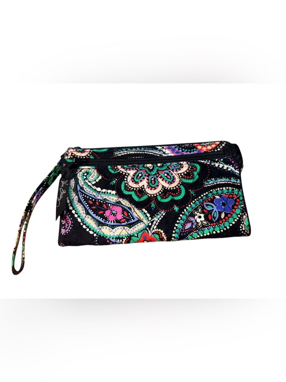 Vera Bradley Grab & Go Wristlet Retired Kiev Paisley Pattern Zip Clutch Wallet